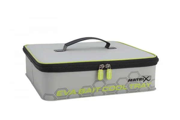 Matrix Bait Cooler Tray EVA világos szürke 4 rekeszes 36x33x10cm csalitároló táska