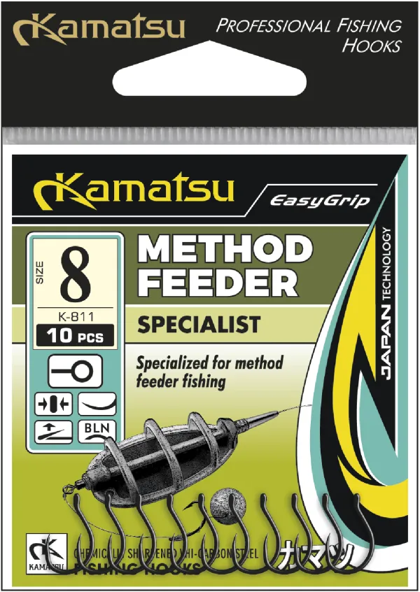 KAMATSU Kamatsu Method Feeder Specialist 8 Black Nickel Ringed