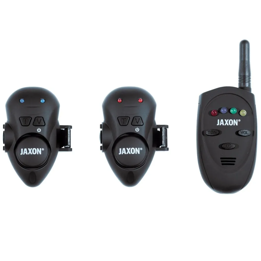 JAXON ELECTRONIC BITE INDICATORS SET CATFISH VIBRO Receiver + 2 bite indicators