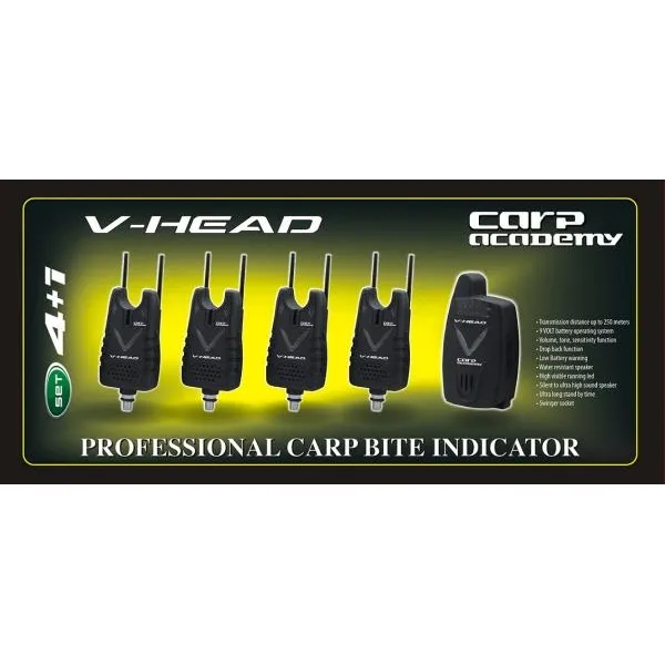 Carp Academy V-Head 4+1 Elektromos kapásjelző szett 