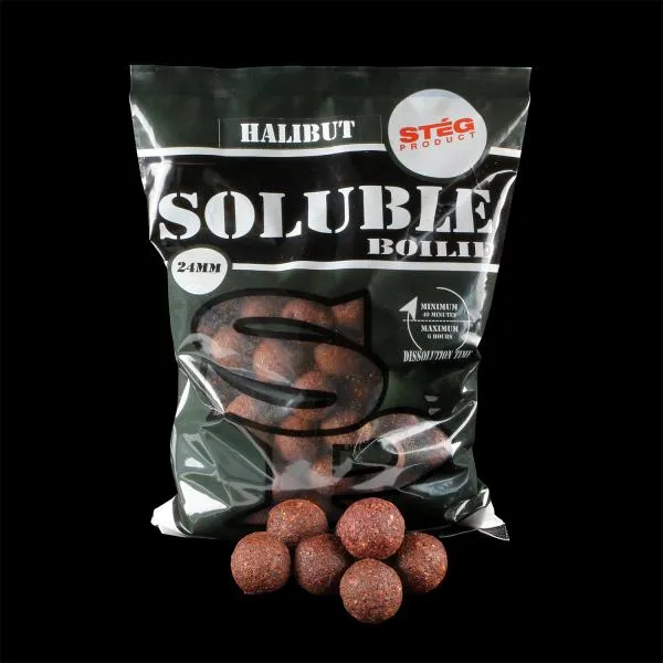 Stég Product Soluble Boilie 24mm HALIBUT 1kg Etető Bojli