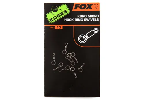 EDGES™ Kuro Micro Hook Ring Swivels - x 10