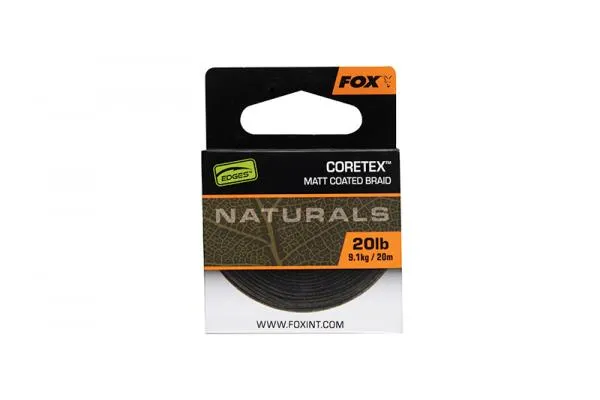 Fox Naturals Coretex  x 20M 35lb/15.8Kg Fonott előkezsinór