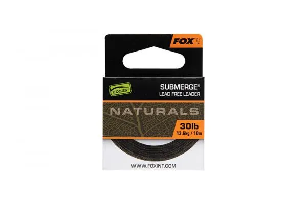 Fox Naturals Submerge Leader x10m 30lb/13.6k Fonott előkezsinór