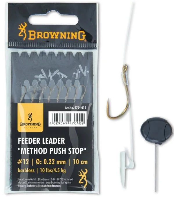 Browning #14 Method Feeder Előke Push Stop bronz 10lbs / 4,5kg Hooklength: 10cm