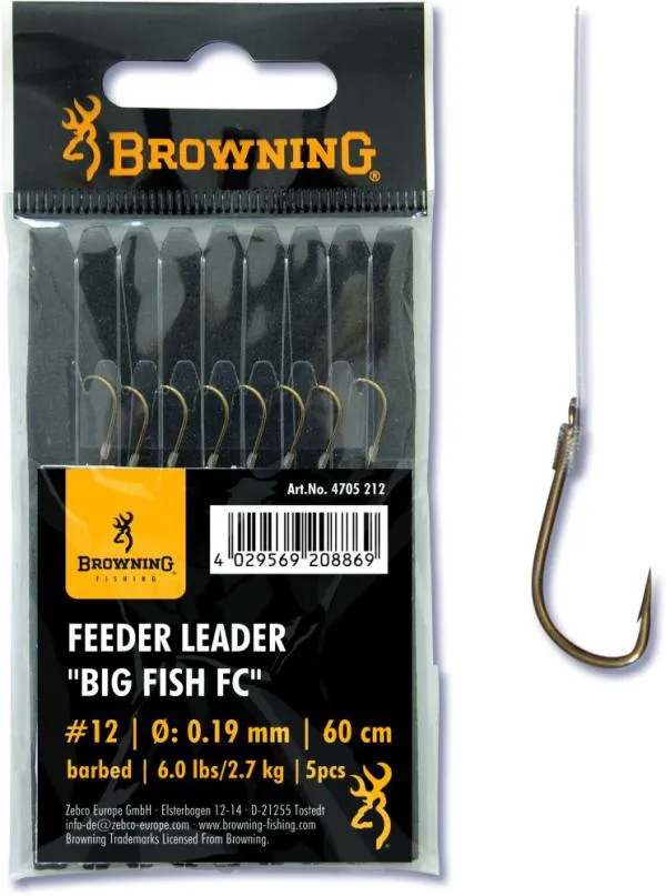 #16 Browning Feeder Leader Big Fish FC bronz 1,45kg,3,0lbs ?0,14mm 60cm 5darab