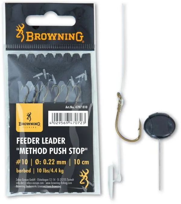 Browning #12 Method Feeder Előke Push Stop bronz 7,5lbs / 3,40kg Hooklength: 10cm