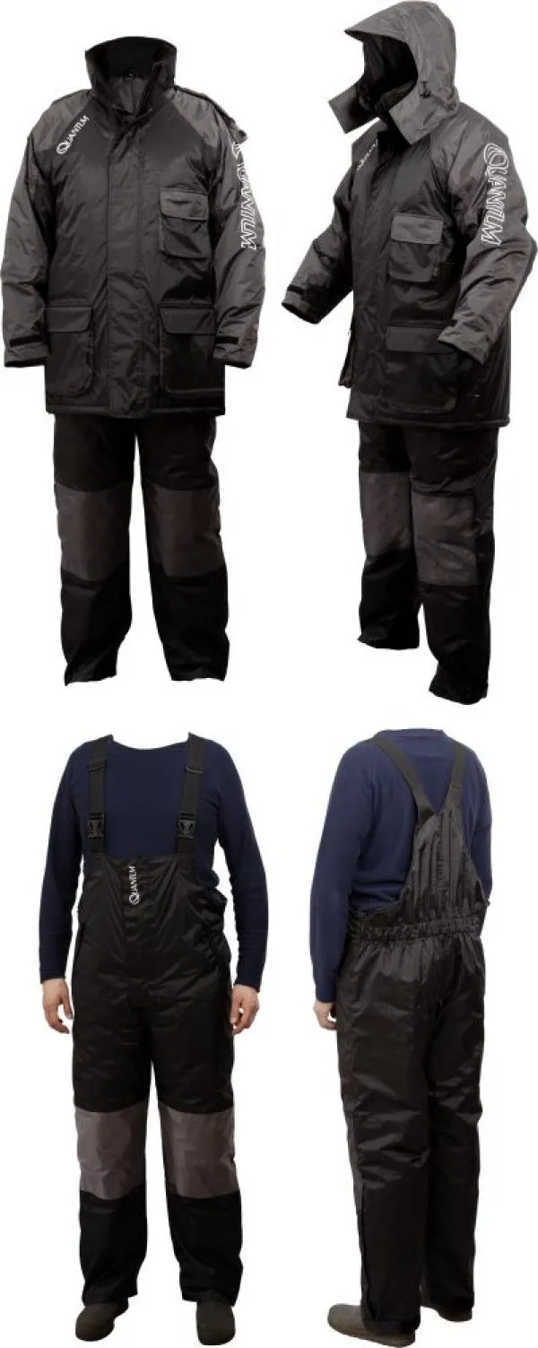 Quantum Winter Suit fekete/szürke S Téli Thermo Horgászruha