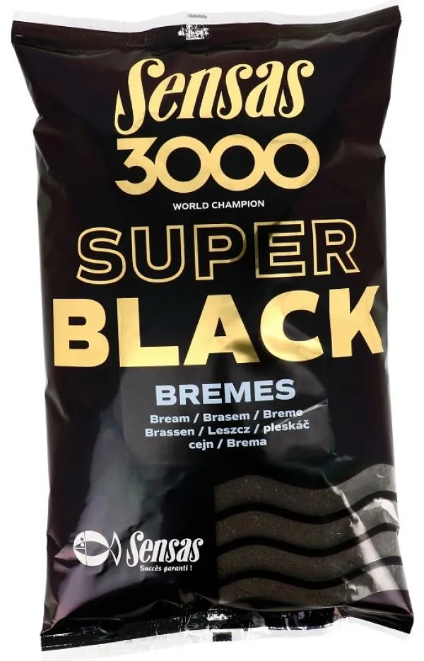 Sensas 3000 Super Black (Dévér-fekete) 1kg etetőanyag 