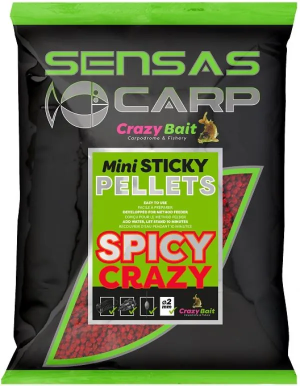 Sensas Mini Sticky Spicy (fűszer) 700g Etető Pellet