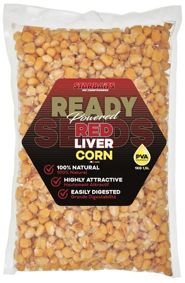 Starbaits Ready Seeds Red Liver Corn 1kg kukorica