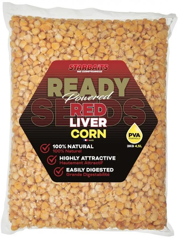 Starbaits Ready Seeds Red Liver Corn 3kg kukorica