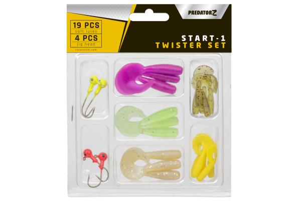 PZ Start-1 Twister szett, 0,5-1,7 g, népszerű színek, 19+4 db