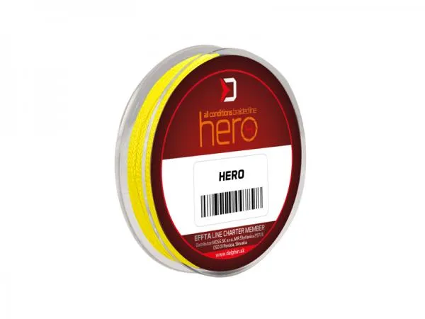 Delphin HERO 4 / fluo sárga-0,12mm 8,20kg 15m fonott előkezsinór