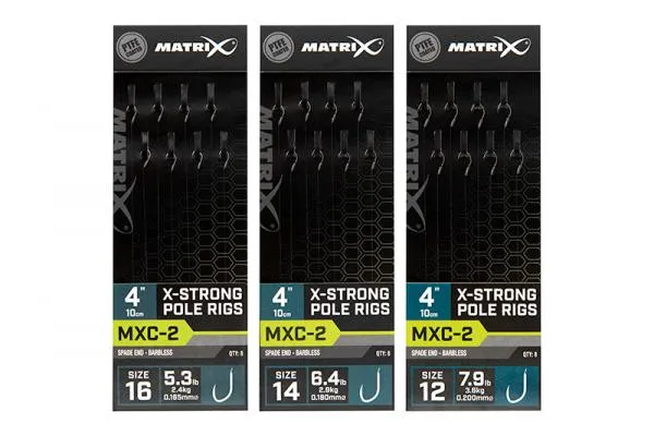 Matrix MXC-2 4” Pole Rigs MXC-2 Size 16 Barbless / 0.165mm / 4