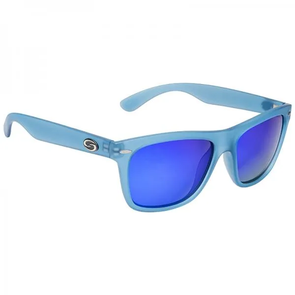 Strike King SK Plus Cash Sunglasses SK Plus Cash Matte Black Frame Multi Layer White Blue Mirror Grey Base Lens