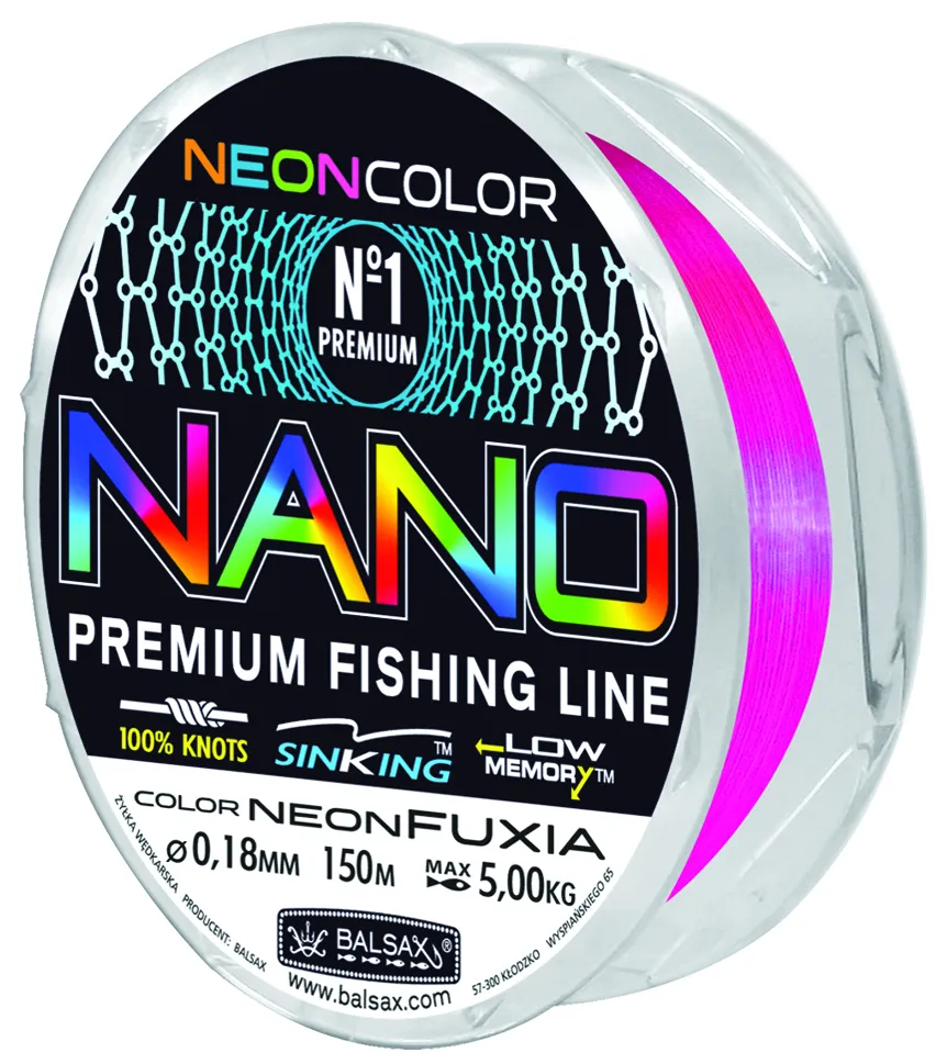 Balsax Nano Neon Fuxia 0,25mm/150m monofil zsinór 