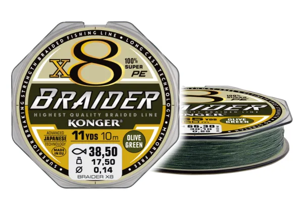KONGER Braider X8 Olive Green 0.04/10m