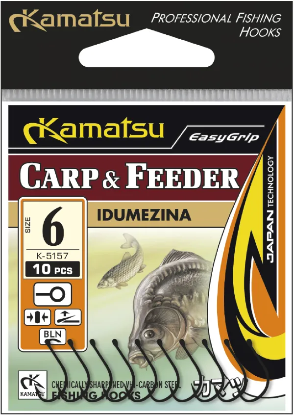 KAMATSU Kamatsu Idumezina Carp & Feeder 1 Black Nickel Ringed