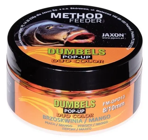 JAXON DUMBELS DUO COLOR POP-UP METHOD FEEDER PEACH/MANGO 30g 8/10mm