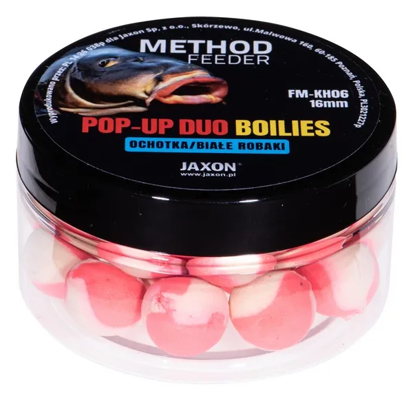 JAXON POP-UP DUO-BOILIES METHOD FEEDER BLOODWORM/MAGGOTS 40g 16mm