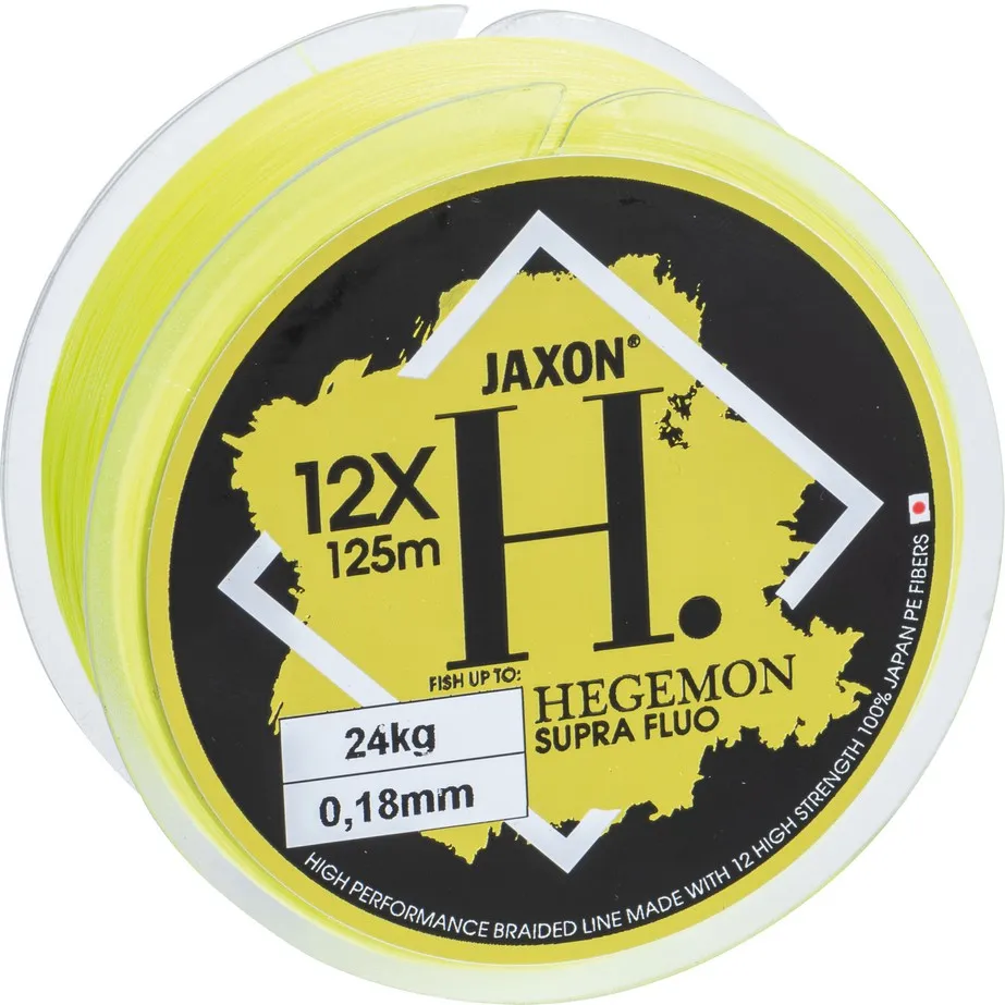 JAXON HEGEMON SUPRA 12X FLUO BRAIDED LINE 0,12mm 125m