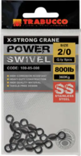 TRABUCCO SS X-STRONG CRANE POWER SWIVEL 8db 2/0 rozsdamentes forgó