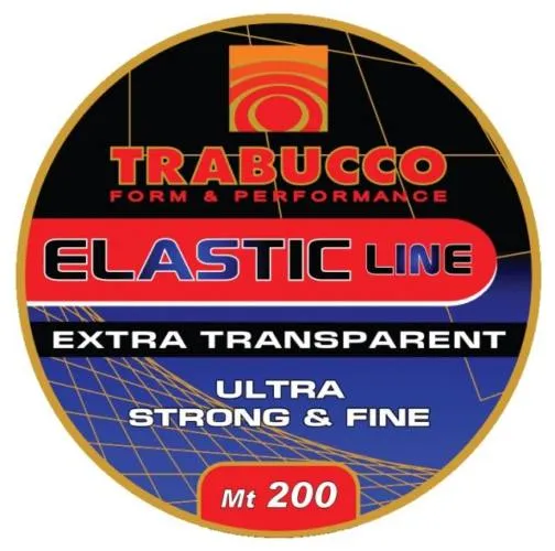 Trabucco Baits Elastic Line 200 m, csalirögzítő gumiszál