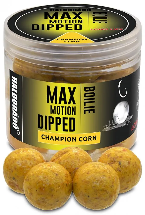 HALDORÁDÓ MAX MOTION Boilie Dipped 20 mm - Champion Corn