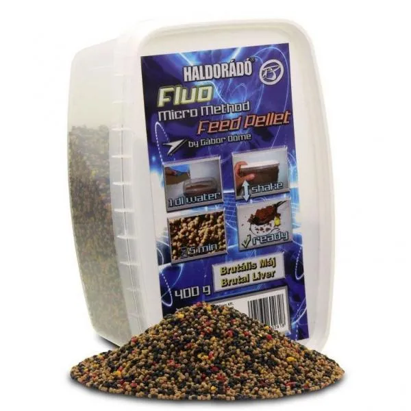 Haldorádó Fluo Micro Method Feed - Brutális Máj Etető Pellet
