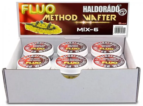 Haldorádó Fluo Method 8 mm - MIX-6 / 6íz egy dobozban Wafters
