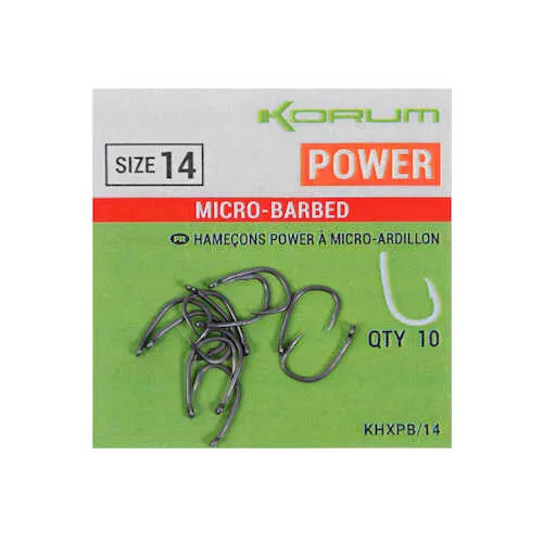 XPERT POWER MICRO BARBED HOOKS - SIZE 14 