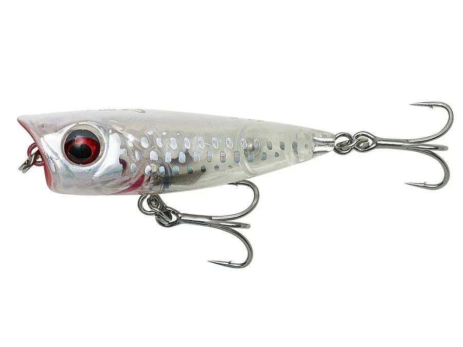 3D MINNOW POPPER 4.3CM 2.6G FLOATING CRYSTAL WHITE